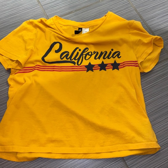 California yellow slightly cropped T-shirt - Picture 1 of 2